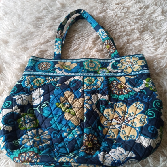 Vera Bradley Vintage Blue Mod Floral Morgan Bag - Picture 1 of 4